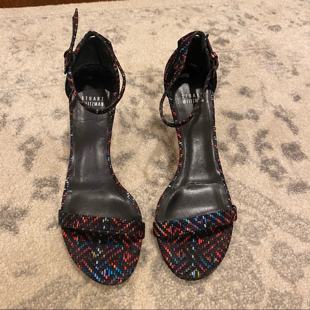 Stuart Weitzman Multicolor Black Pump Size 9 - image 2